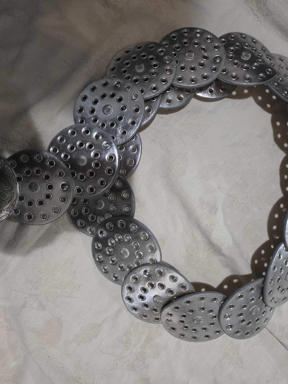 Boho Western Silver Disc Belt